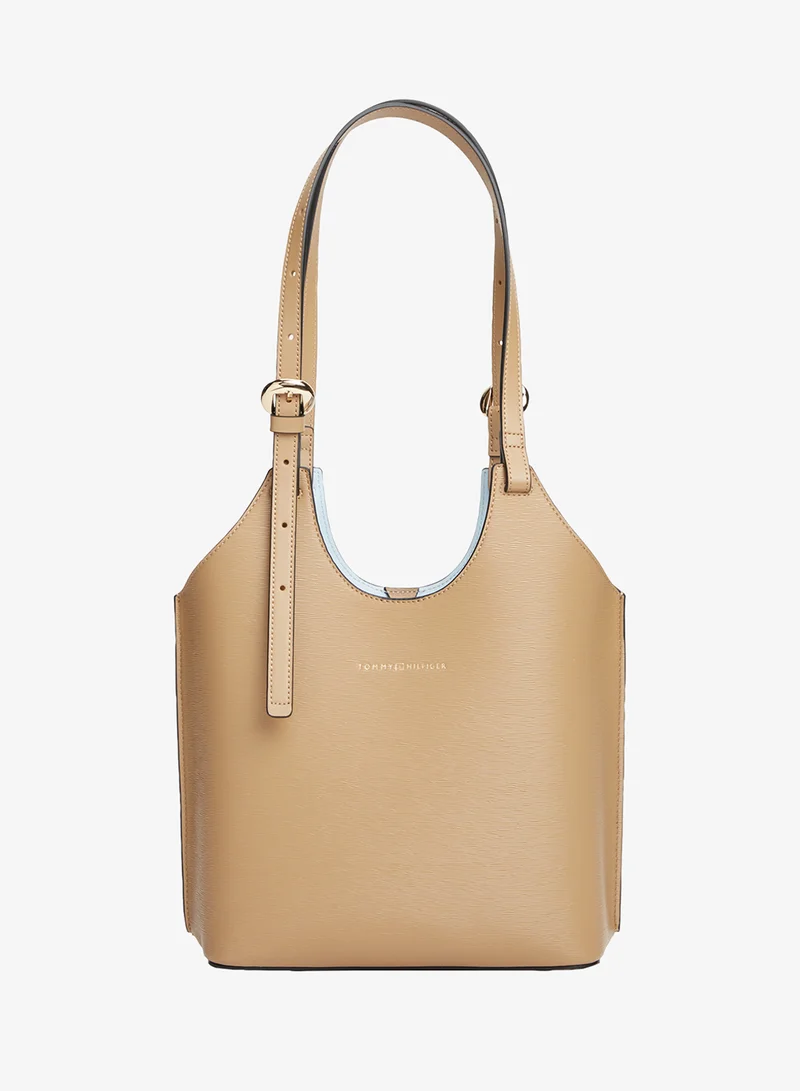 TOMMY HILFIGER Modern Metallic Logo Tote Bag